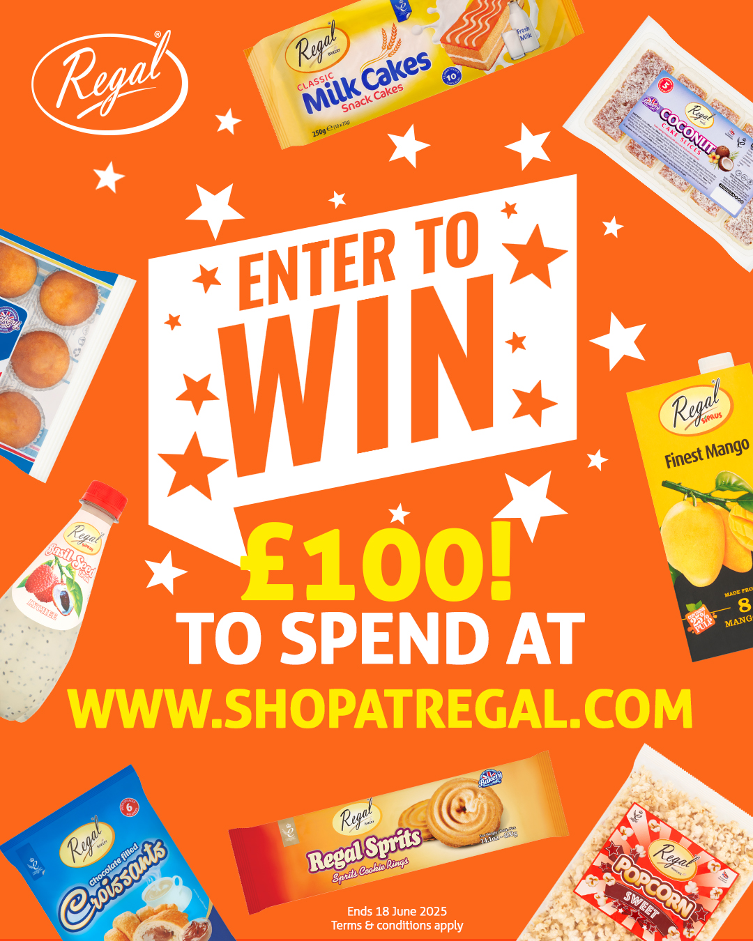 It’s competition time and we are giving one lucky winner the chance to win a £100 voucher code to spend online at www.shopatregal.com. All you have to do is like our page, like and share this post, and tell us your favourite Regal product in the comments below. Good luck!